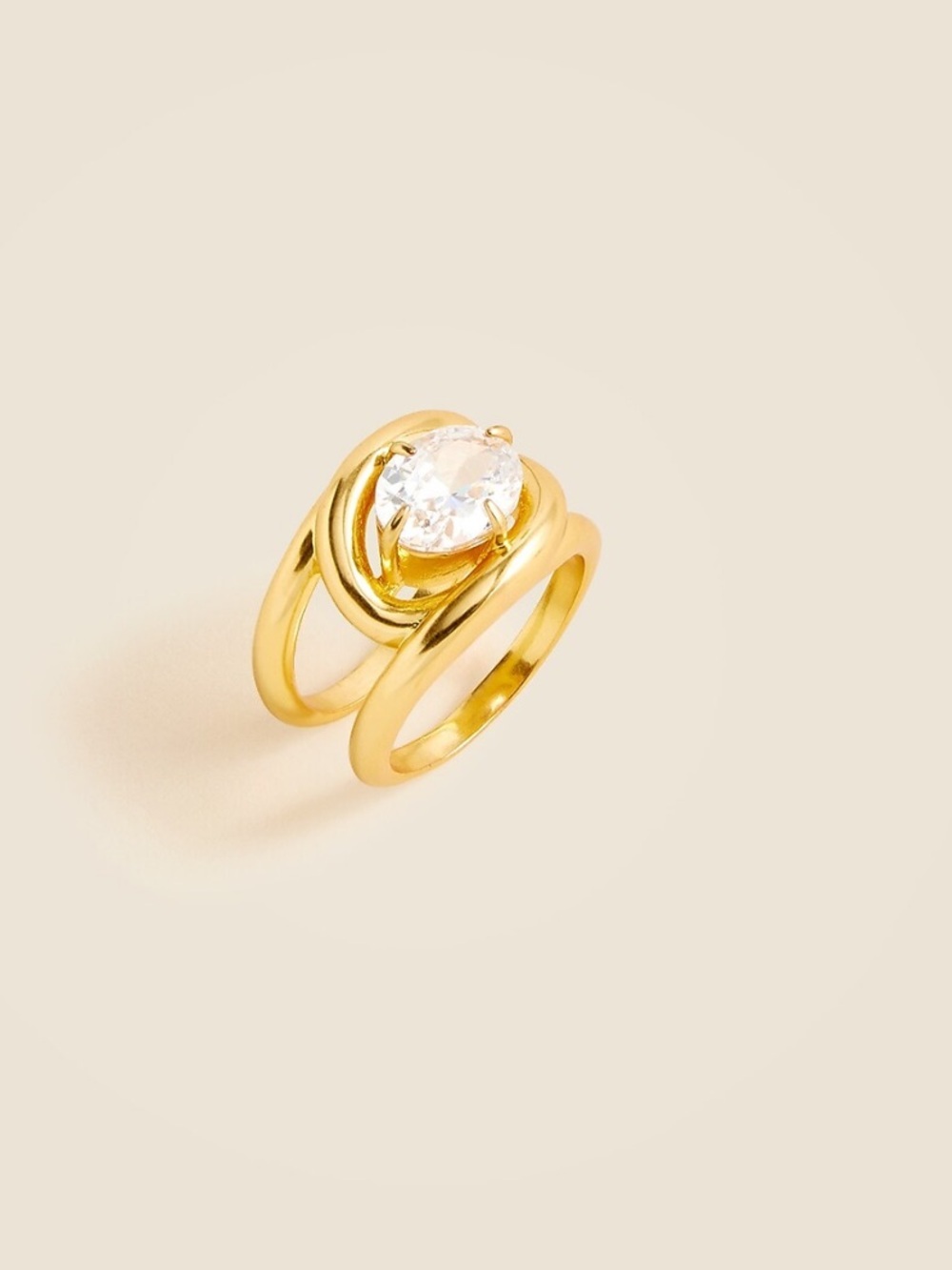 J crew Sculptural crystal ring